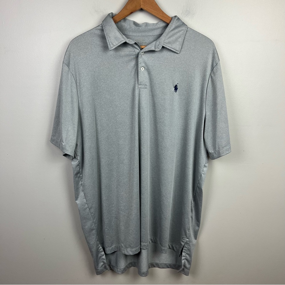 Ralph Lauren Polo Mens XL Grey  Performance Polo Shirt Polyester Stretch